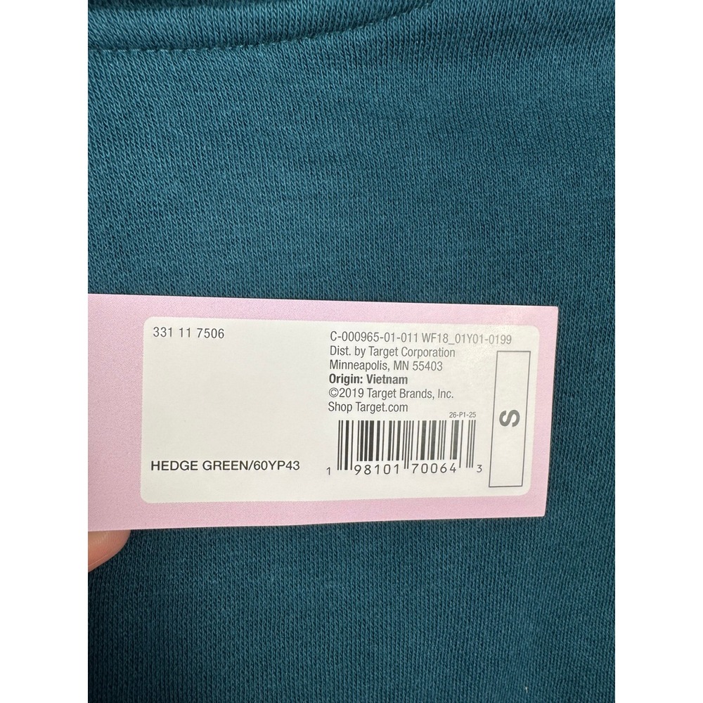 Wild Fable Womens Cropped Hoodie Hedge Green Fleece Sweatshirt Small AN-958 - Picture 2 of 4